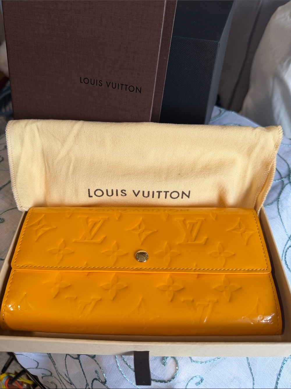 Louis Vuitton Vernis Long Wallet - Full Set